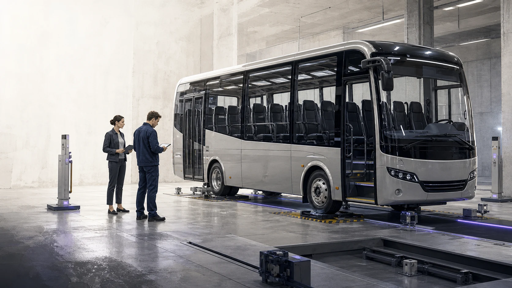 24+1 kişilik minibüs projesinde koltuk düzeni ve teknik uygunluk kontrolü