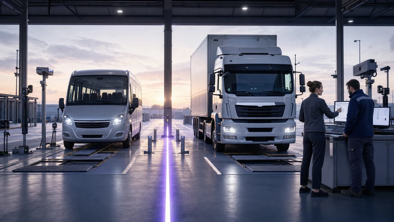 1 Ekim 2025 ulusal GSR II geçişi için M2 ve N2 araç test istasyonları